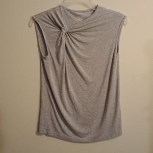 Lord & Taylor gray knotted sleeveless shirt size XS petite